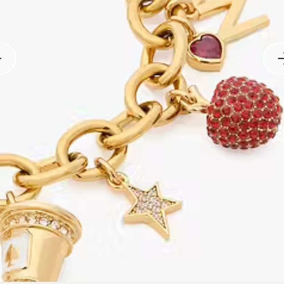 NEW kate spade new york Hit The City Charm NYC Gold Tone Bracelet 7.25”-8.75” - Picture 12 of 15